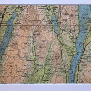 Mapa original de Bartholomew de 1957 de Coniston Water, Hawkeshead, Esthwaite Water y alrededores