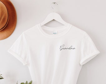 Grandma T-shirt Shirt Grandparent Gift Mother's Day Announcement Baby Newborn