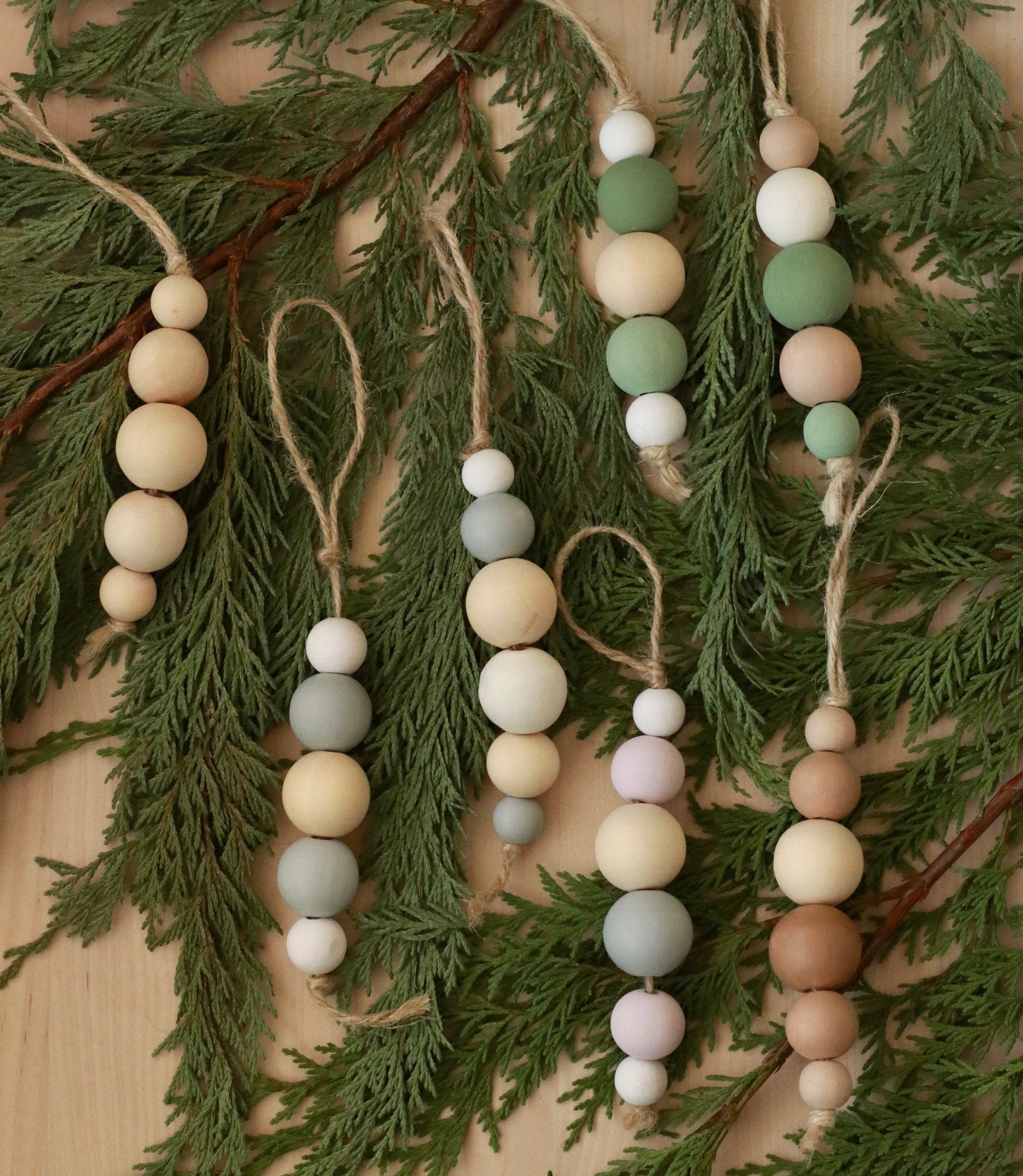 Christmas Decorations Hanging Ornaments Nordic Wooden Beads - Temu