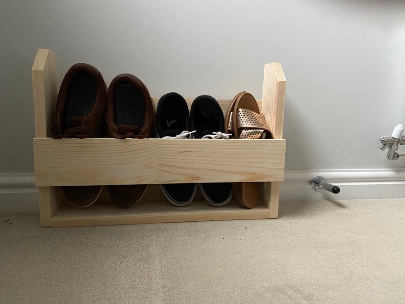 Pine shoe storage Etsy