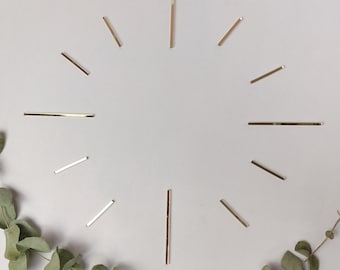 Set of 12 "Lines Deluxe" made of mirror acrylic, optionally self-adhesive, for watch making, resin watches, wooden watches or similar DIY's