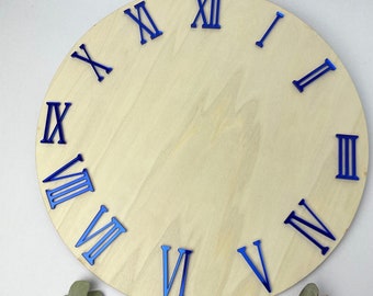 Set of 12 "Roma" self-adhesive Roman mirror numerals for watch making, resin watches, wooden watches or similar diy's