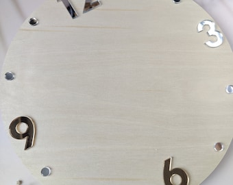 Set of 4 "Classic" self-adhesive Arabic mirror numerals with dots for watch making, resin watches, wooden watches or similar diy's