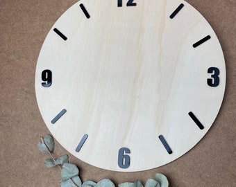 Set of 4 "Impact" self-adhesive Arabic mirror numerals with lines for watch making, resin watches, wooden watches or similar diy's