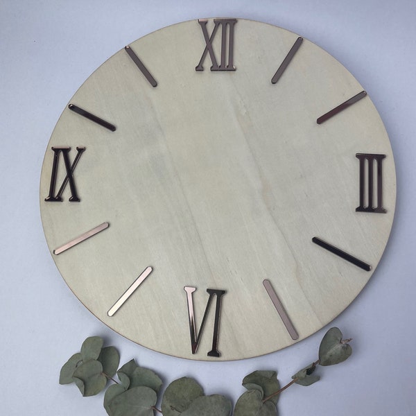 Set di 4 numeri romani a specchio autoadesivi "Roma" con linee per orologeria, orologi in resina, orologi in legno o simili fai da te