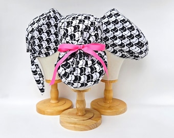 Butt Check Print Surgical Scrub Hat: Pixie, Euro, Euro-Pony, Ponytail, Scull Cap Styles