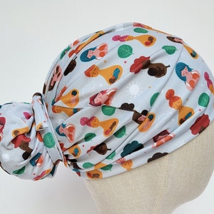 Breastfeeding Mamas Soft And Stretchy Beanie Style Surgical Scrub Hat / Hair Covering.