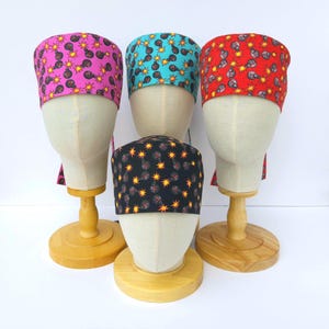 F-Bomb Print Surgical Scrub Hat, Funny Sweary Scrub Cap, Adjustable Tie Back Pixie Style Surgical Cap.