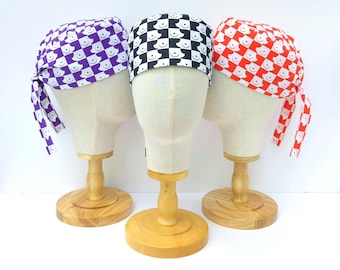 Chequered Boobs Surgical Scull Cap, Boob Print Scrub Hat, Cosmetic Surgery Scrub Cap For Short Hair. Medical Calot, Chef's Hat