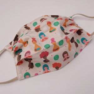 Silk Lined Natural Breastfeeding Mamas Cotton Print Three Layer Washable Face Mask