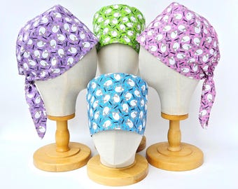 Ewes And Screws Scrub Hat, Sarcastic Sheep Surgical Cap, Tie-Back Pixie Style