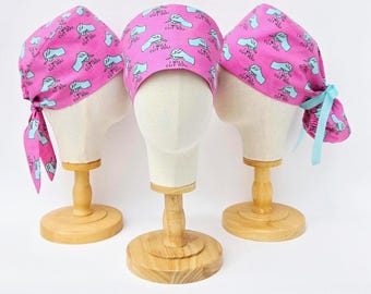 I Will Cut You Surgical Scrub Hat, Pixie, Euro, Euro-Pony, Ponytail, Scull Cap Styles