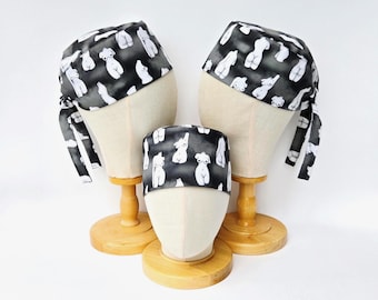 Celestial Bodies Surgical Skull Hat for Short Hair, Plastic Surgery Scrub Hat