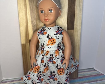Mickey Mouse Halloween Dress for 18” Doll