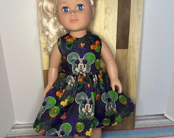 Mickey Mouse Halloween Dress for 18” Doll