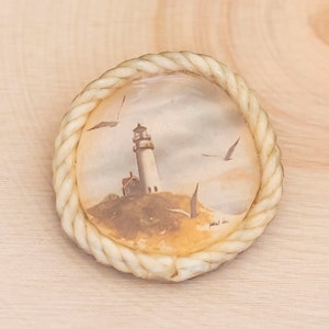 Faro Pintura Broche Vintage - B3
