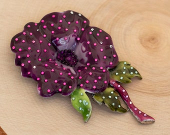 Vintage Magical Night Flower Brooch - B11