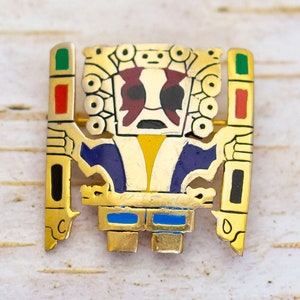 Vintage Abstrakte Tribal Geometrische Brosche - BX1