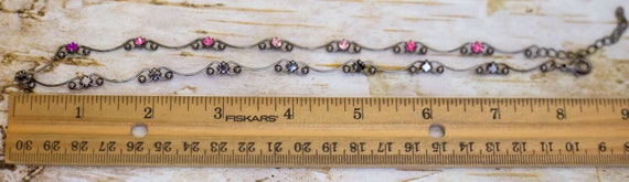 16 inch, Vintage Elven Gemstones Choker Necklace … - image 3