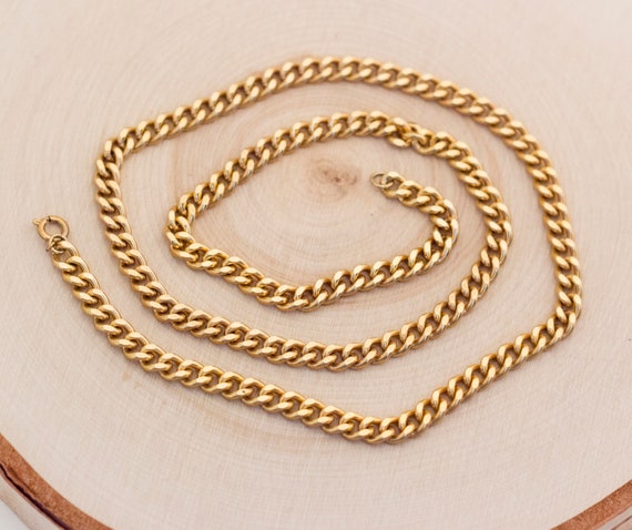 Gold Chain Necklace Renaissance Necklace Mens Chain Vintage Chain Gold Chain BH1 25 Inch Vintage Chain Necklace Chain Necklace