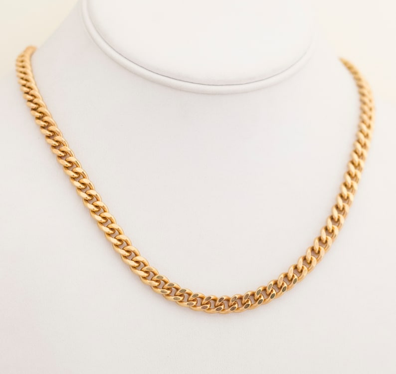 Gold Chain Necklace Renaissance Necklace Mens Chain Vintage Chain Gold Chain BH1 25 Inch Vintage Chain Necklace Chain Necklace
