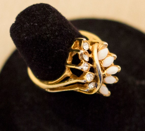 Size 6, Multi Stone Ring, Statement Ring, Elegant… - image 2