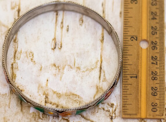 7 inch, Vintage Ribbon Oval Pattern Bangle Bracel… - image 3