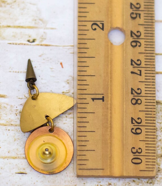 Vintage Butterfly Abstract Geometric Dangle Earri… - image 2