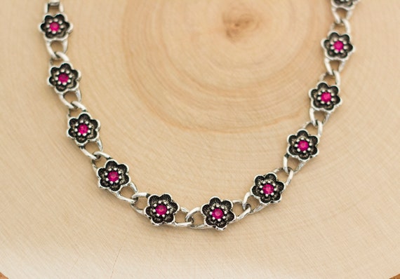 17 Inch, Floral Necklace, Flower Necklace, Choker… - image 1