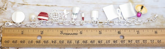8 inch, Vintage Avon Accessories Charm Bracelet b… - image 3