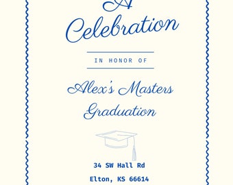 CUSTOMIZABLE GRAD INVITE