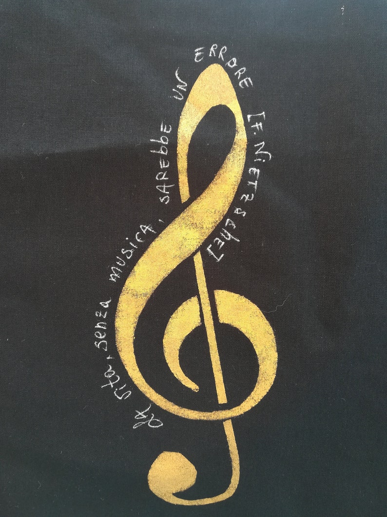 music phrases Shopping bag music golden violin key musicians gift personalized phrase