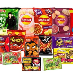 International Spicy Mystery Snack Box Perfect for gifting College Care Package and Birthday gifts. Spicy snacks from all over the world.