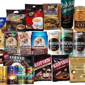 International Coffee Mystery Drinks and Snacks Box Perfect for College Packages and Birthday gifts. Coffee treats from all over the world.