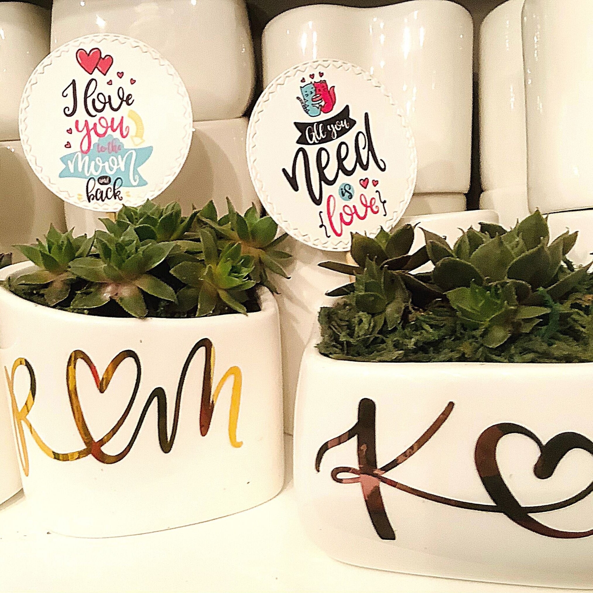 PERSONALIZED PLANTER GIFT Box Square Planter Mini Ceramic Etsy