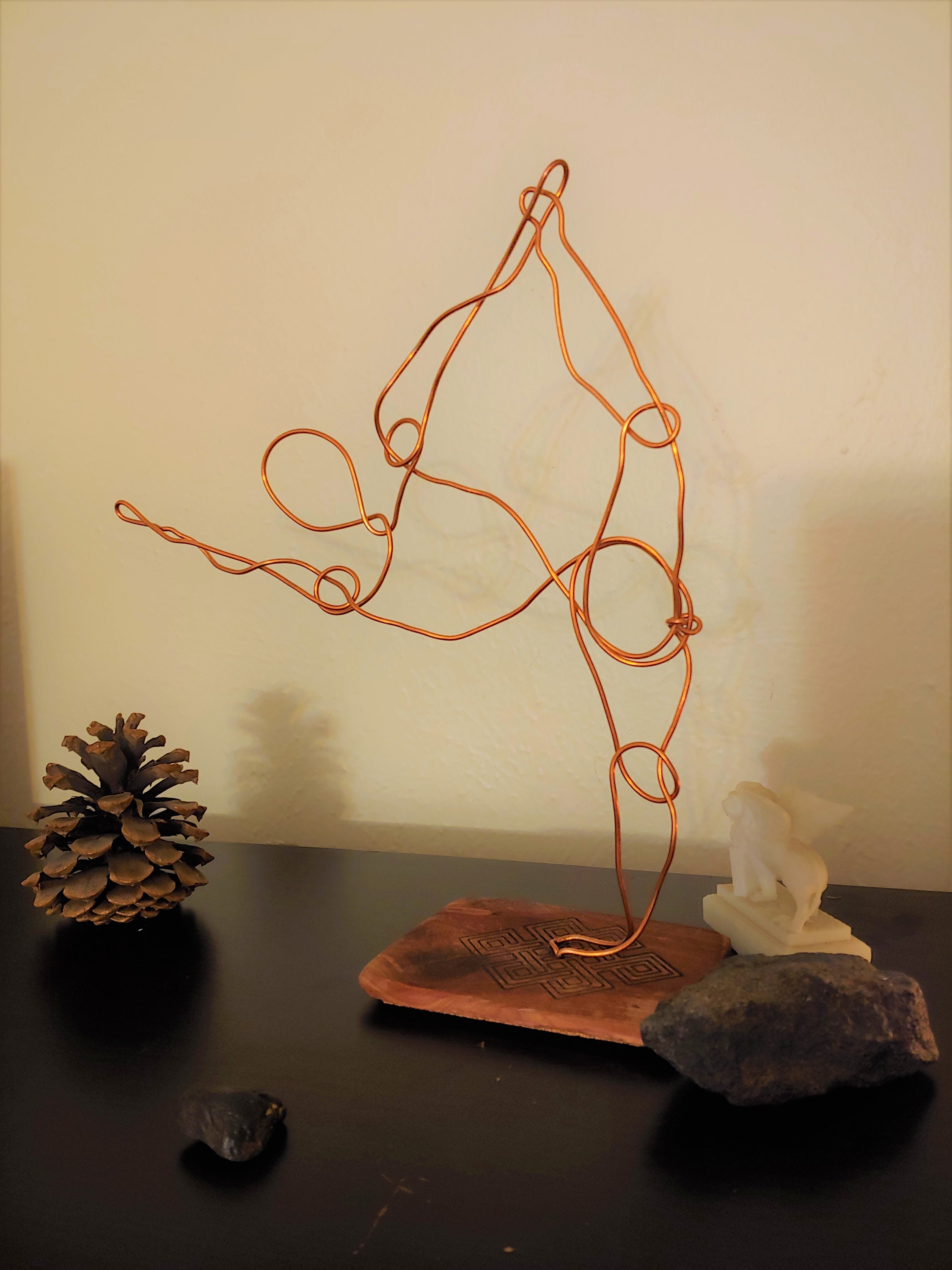 Warrior Two Yoga Sculpture Yoga Statues Yoga Gifts Yoga Art Etsy