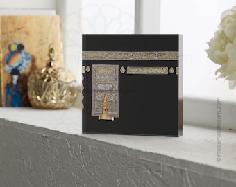 Islamic Wall Art, Islamic Gift, Kaaba, Mecca, Islamic Art, Acrylic Block Prism, Islamic Ornament, Islamic Desk Decor, Masjid al Haram