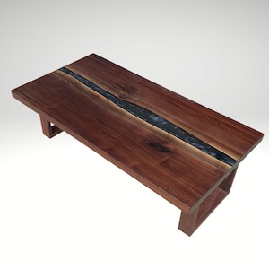 Live Edge Coffee Table / Walnut Coffee Table / Epoxy Coffee Table / Epoxy River Table / Live Edge Table / Resin Coffee Table