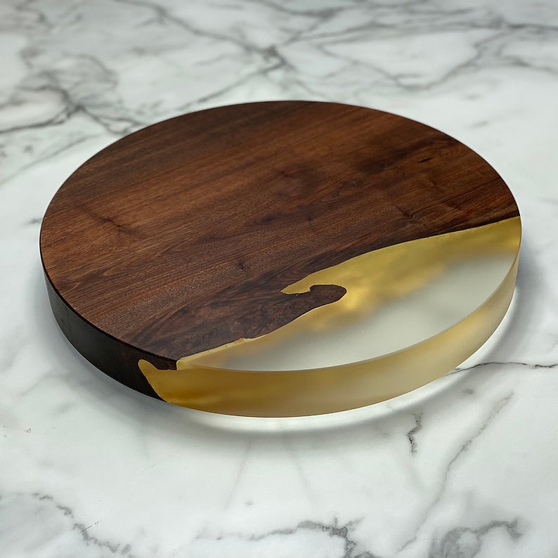 Walnut Lazy Susan / Lazy Susan / Live Edge Lazy Susan / Wood Etsy