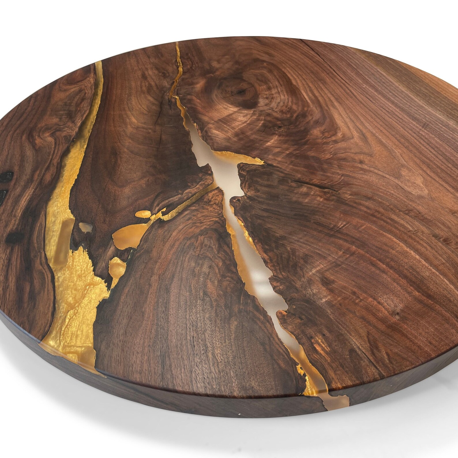 Walnut Lazy Susan / Lazy Susan / Live Edge Lazy Susan / Wood Etsy