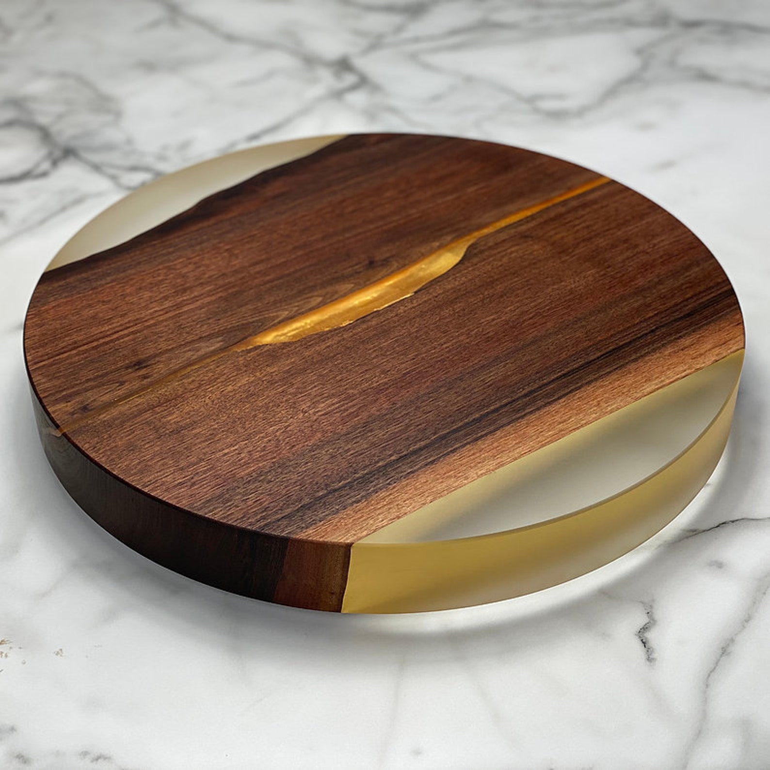 Walnut Lazy Susan / Lazy Susan / Live Edge Lazy Susan / Wood Etsy