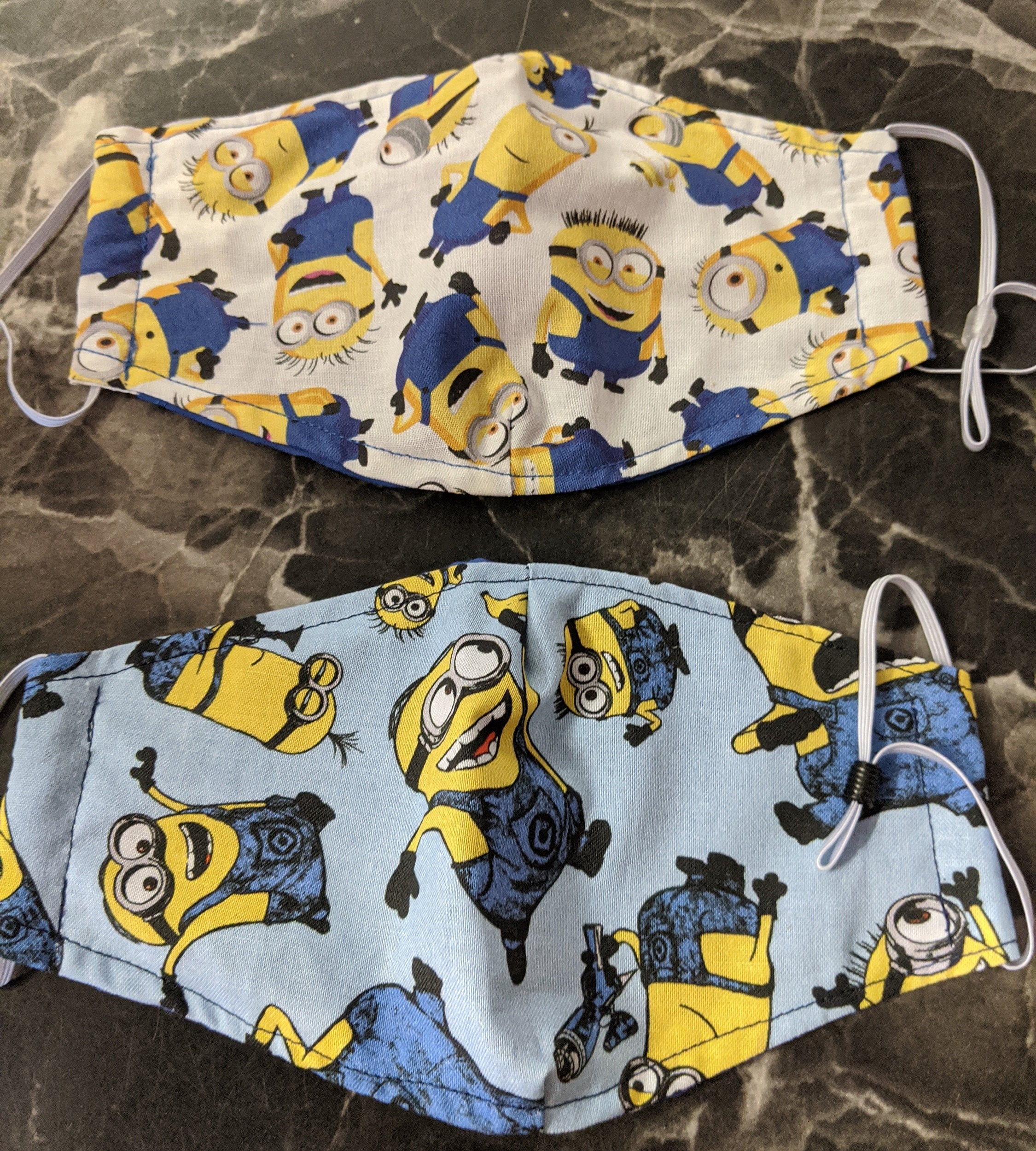 Minion Inspired Face Masks Face Masks Adult Face Masks Etsy