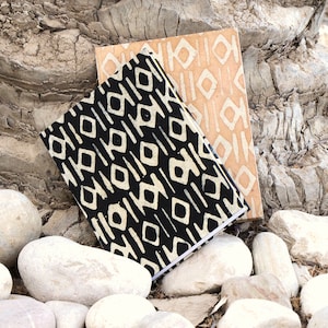 A5 handmade notebook for bullet journal, personal diary, writing journal or sketchbook. A6 notebook &quot;Inguz&quot;.
