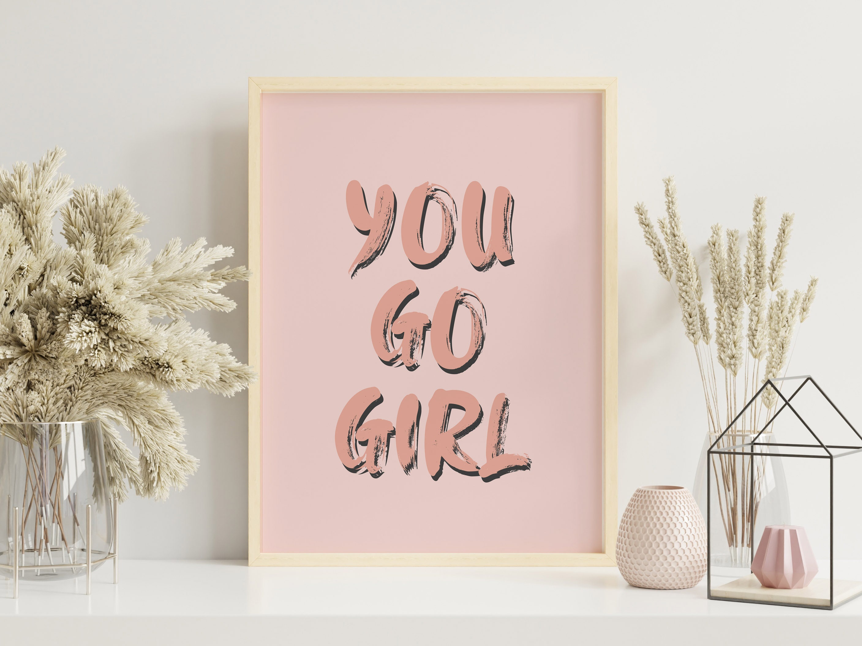 YOU GO GIRL Art Print Wall Decor Bedroom Poster | Etsy