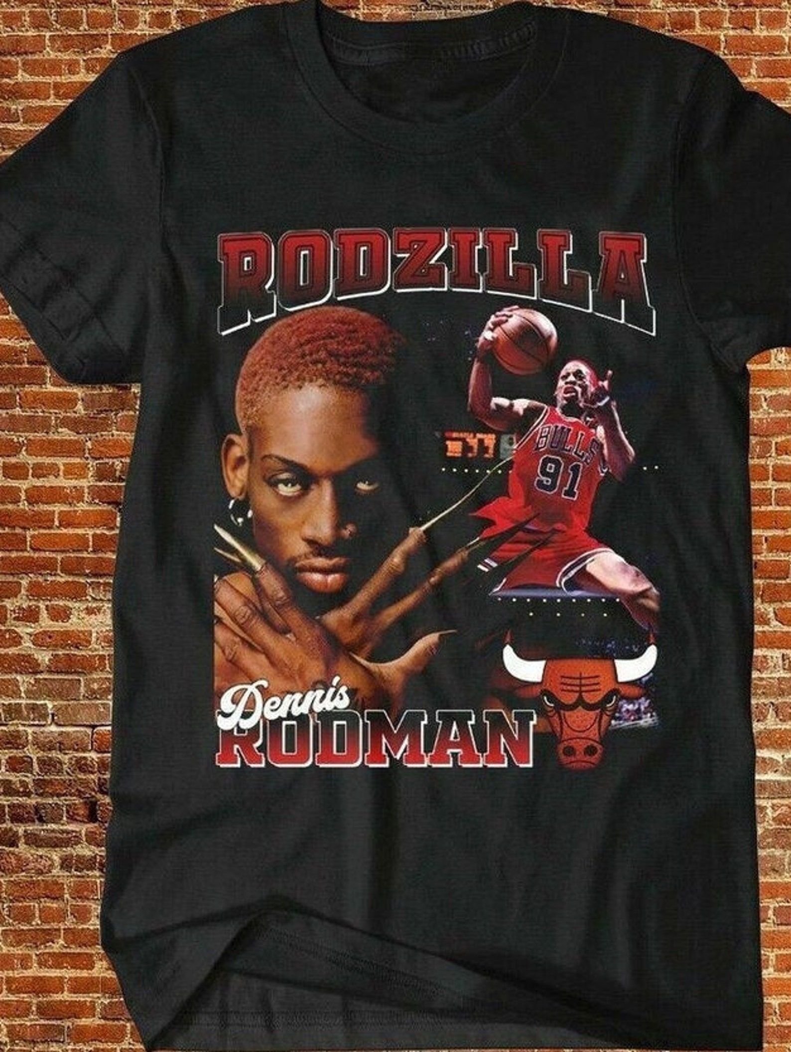Dennis Rodman sports T-shirt dennis rodman merch Rodzilla | Etsy