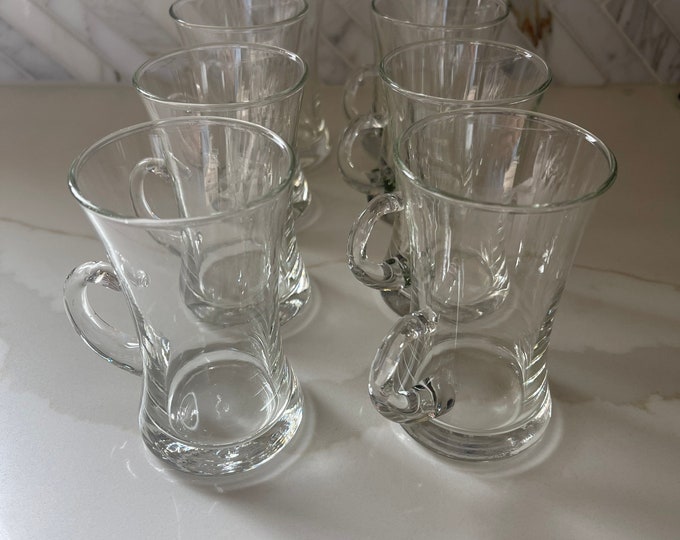 Vintage Irish Coffee/tea Cups Irish Glass Ware Etsy