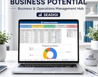 Planificateur de gestion pour petites entreprises | Tableau de bord et suivi des dépenses Google Sheets