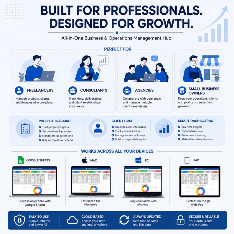 Target audience overview for freelancers and small businesses using the SEADIGI business hub.