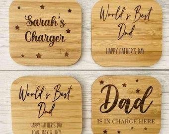 Personalised Wireless Charger | Personalised | Father's Day | Gift For Him | Gift for Her High Power 5w version Android Apple Compatible