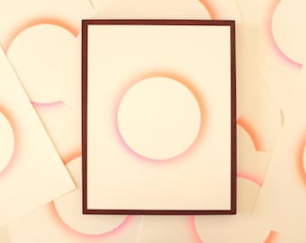 New Moon Poster | 2 color Risograph print | 8.5x11 in | Holiday gift ideas for friends & Family